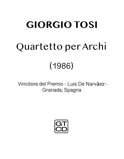 Quarteto per Archi